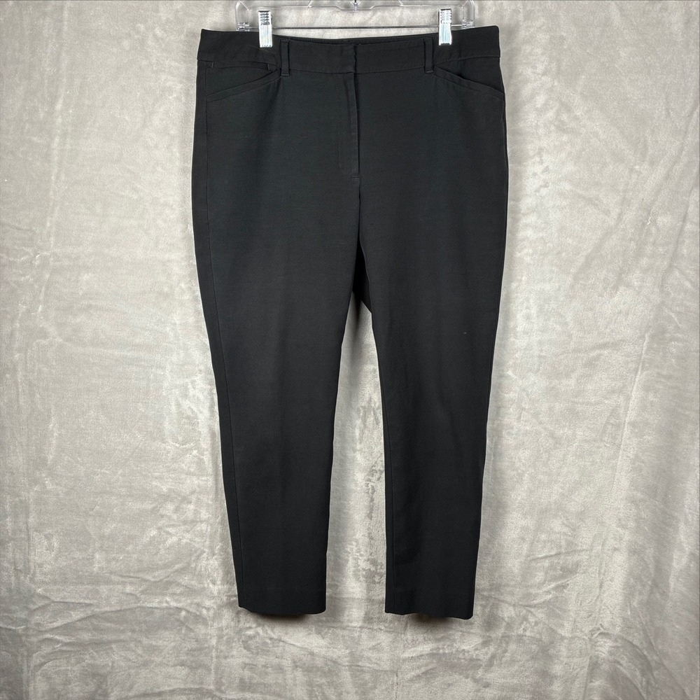 White House Black Market The Slim Ankle Pants Black Size 12 Office Career Wear